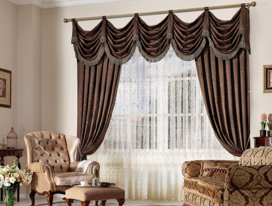 brown curtain